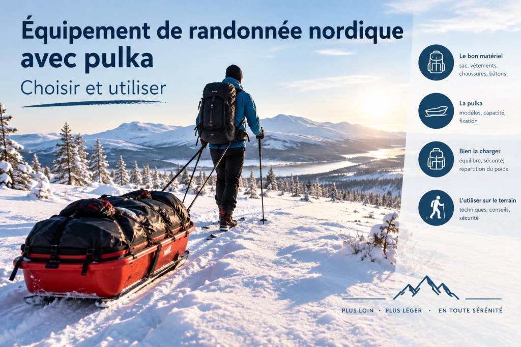Équipement de randonnée nordique avec pulka : choisir et utiliser