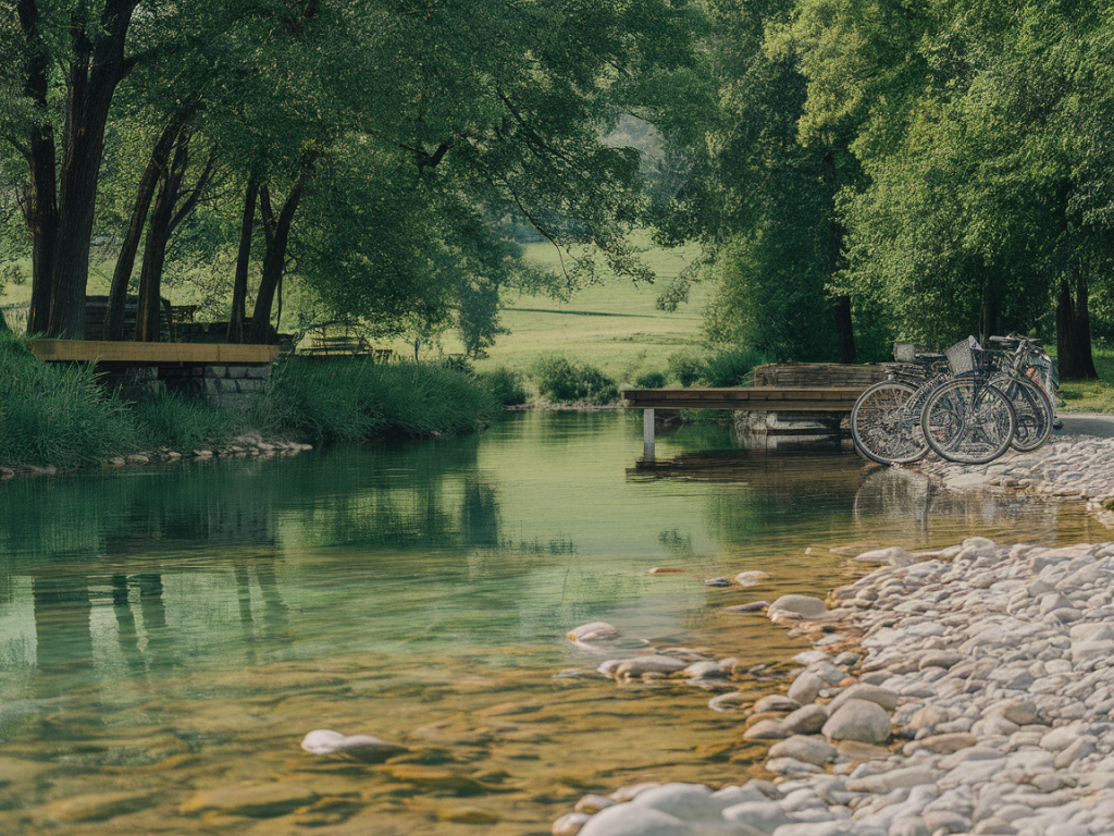 Itinéraire vélo de 25 km le long de l'argens avec points de baignade secrets