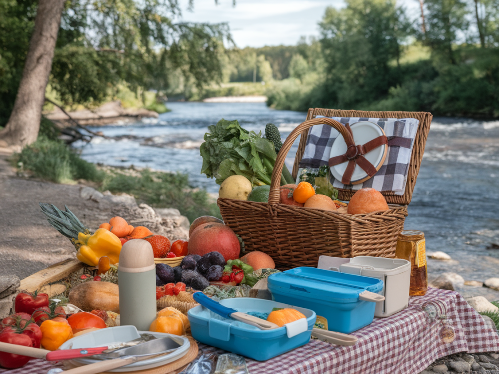 Pique-nique zéro déchet autour de l'Argens : où acheter local (marchés et producteurs), menus anti-gaspillage et matériel réutilisable recommandé