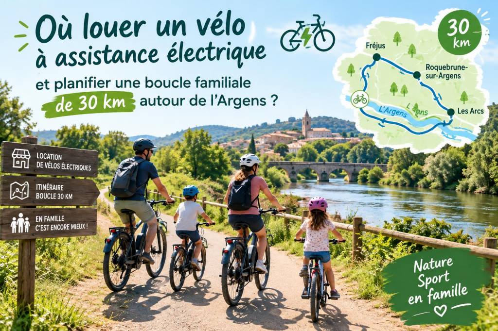 Où louer un vélo à assistance électrique et planifier une boucle familiale de 30 km autour de l'argens